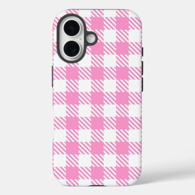 Pink Buffalo Plaid Pattern Case-Mate iPhone Case (Back)