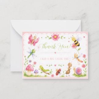 Pink Bugs Thank you Card !
