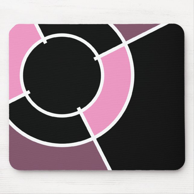 pink bullseye mouse pad (Front)