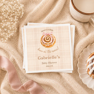 Pink Bun in the Oven Baby Shower Napkin