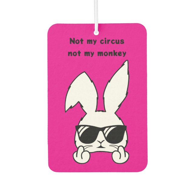 Pink Bunny Air Freshener (Front)