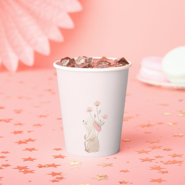 Pink Bunny First Birthday Party Cup | Personalized (Insitu)