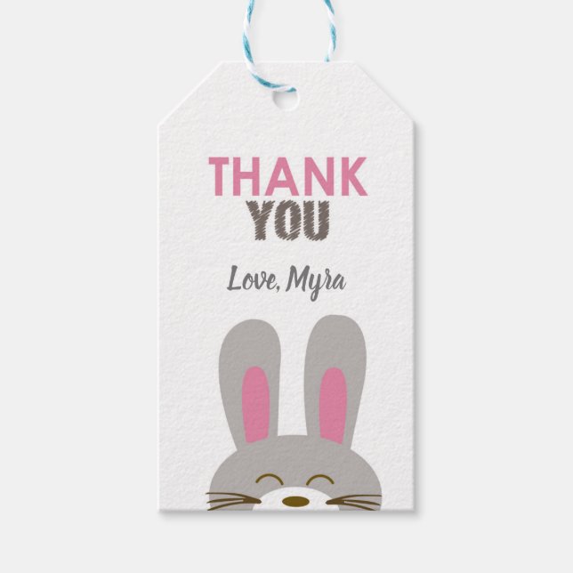 Pink Bunny Gift Tag (Front)