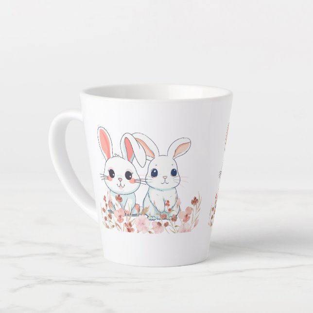 Pink Bunny Latte Mug (Angle gauche)