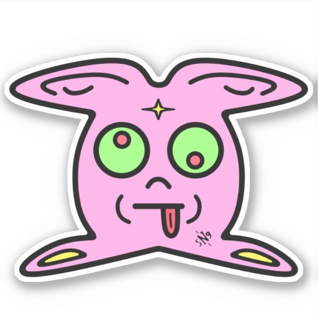 Pink bunny-like thingy v2 (Front)