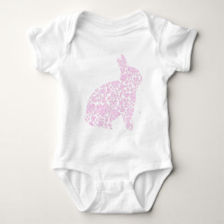 Pink Bunny One Piece Baby Bodysuit
