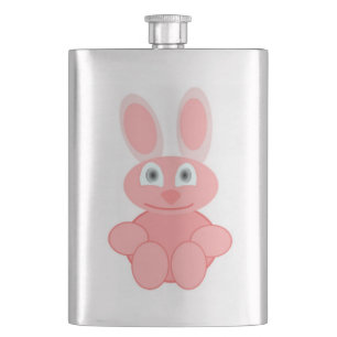 PINK BUNNY RABBIT HIP FLASK