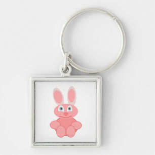 PINK BUNNY RABBIT KEYCHAIN