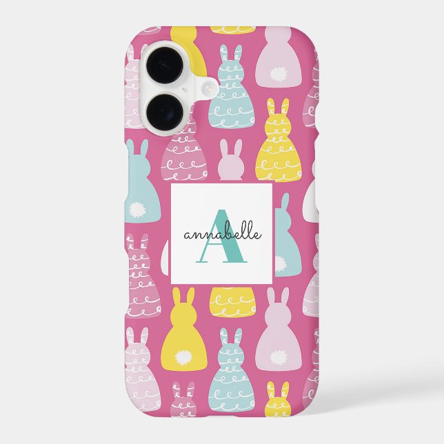 Pink Bunny Rabbit pattern (Back)