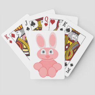 PINK BUNNY RABBIT PLAYING CARDS