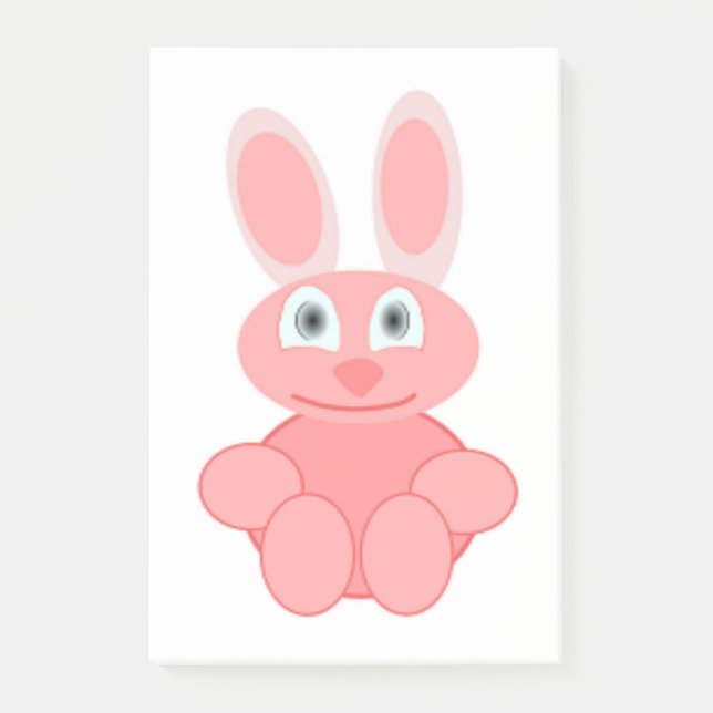 PINK BUNNY RABBIT POST-IT NOTES (Front)