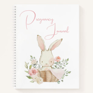 Pink Bunny Rabbit Script Pregnancy Journal