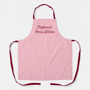 Pink & burgundy customized kitchen apron