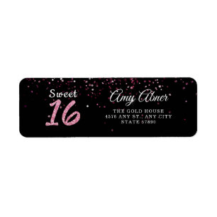 Pink Burgundy Parties scintillant Sweet 16 Return 