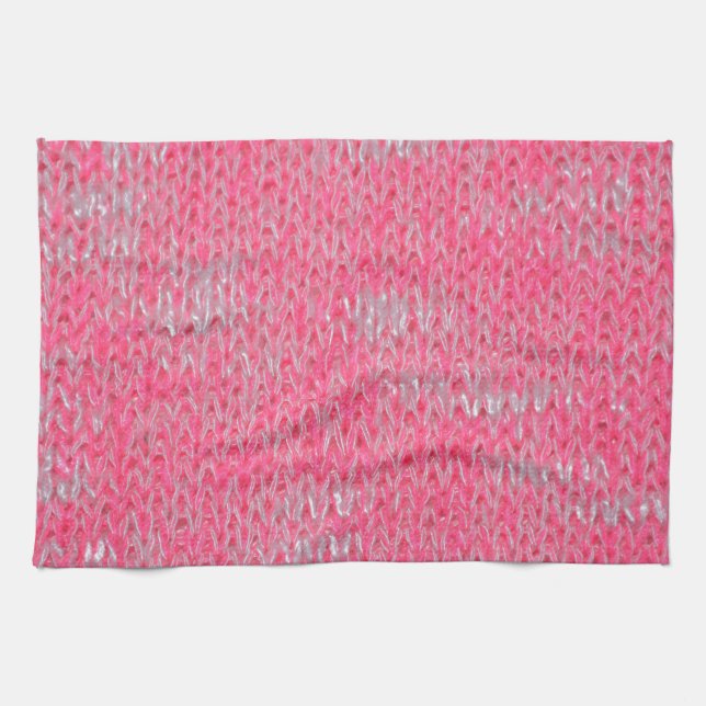 Pink Burn Out Pattern Peace Love Destiny Art Kitchen Towel (Horizontal)