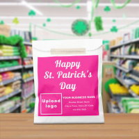 Pink Business Brand, St. Patrick's Day, Paper Bag