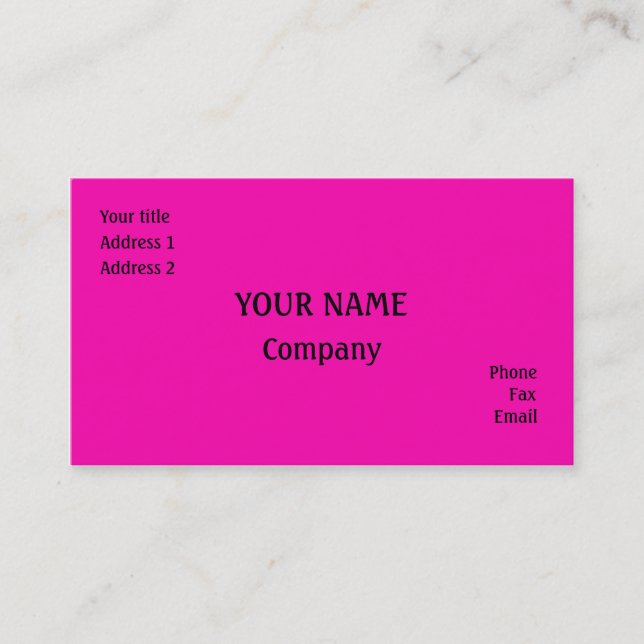 Pink Business Card (Front)