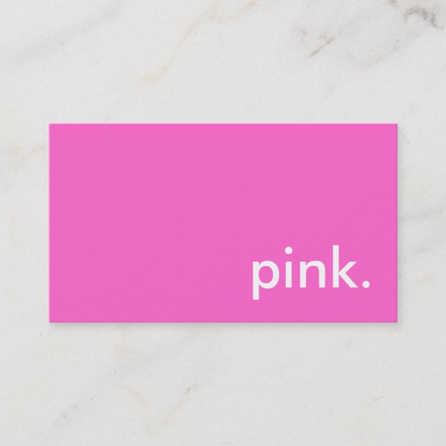 pink. business card (Front)