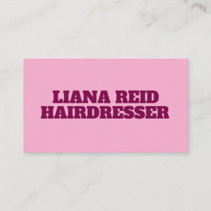 Pink business card for women