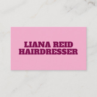 Pink business card for women