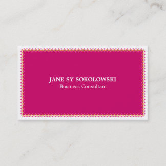Pink Business Consultant Professional Business Card