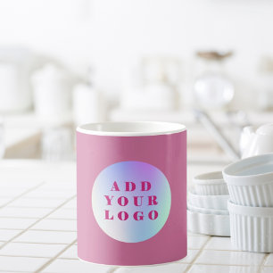 Pink business logo coffee mug