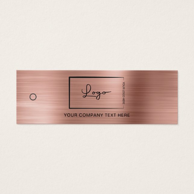 Pink Business Logo Label Hang Tag (Front)