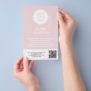 Pink Business Logo Marketing Flyer