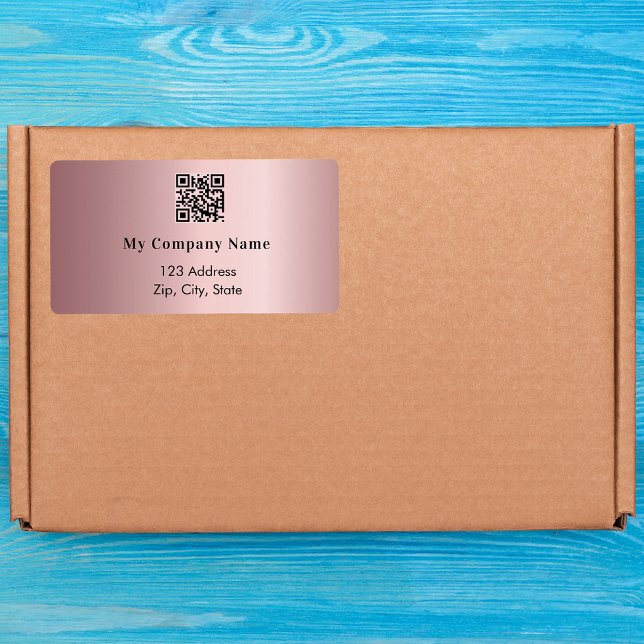 Pink business qr code return address shipping (Creator Uploaded)