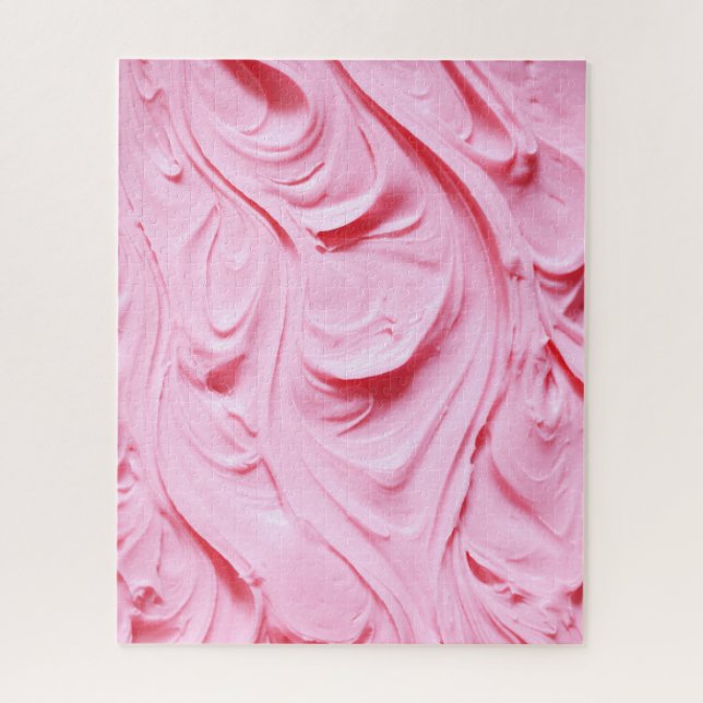 Pink Buttercream Frosting Swirls Jigsaw Puzzle (Vertical)