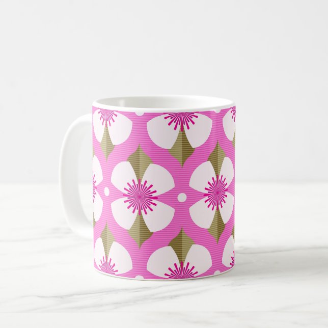 Pink Buttercup Coffee Mug (Front Left)
