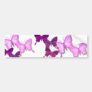 Pink Butterflies Design Bumper Sticker