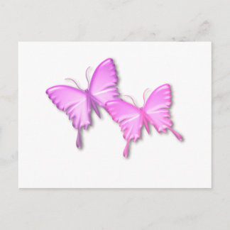 Pink Butterflies Design Postcard
