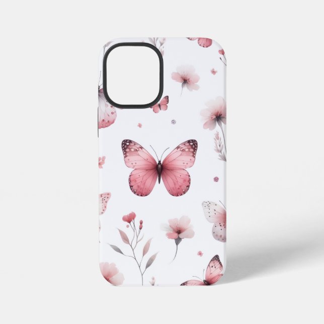 Pink Butterflies  iPhone Case (Back)