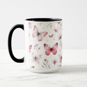 Pink Butterflies  Mug