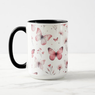 Pink Butterflies Mug