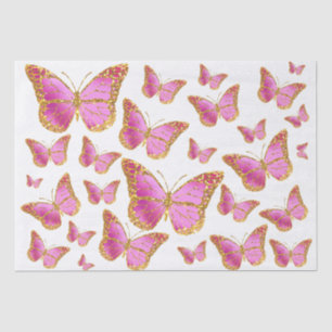 pink butterflies tissue paper