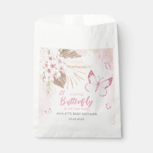Pink Butterfly Baby Shower Favour Bag