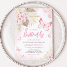 Pink Butterfly Baby Shower