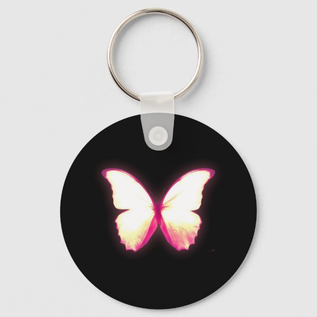 Pink Butterfly Basic Keychain (Front)
