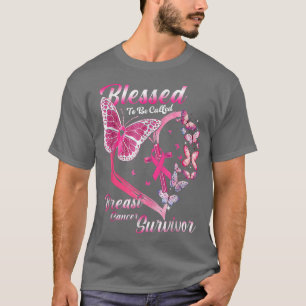 Pink Butterfly Blessed To Be Called Breast Cancer T-Shirt