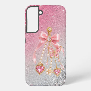 Pink Butterfly Bow S22 Plus Case Coquette Lux