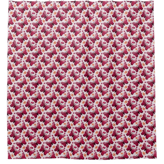 Pink Butterfly Cherry Seamless Pattern (Front)