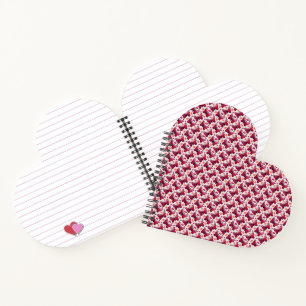 Pink Butterfly Cherry Seamless Pattern Notebook