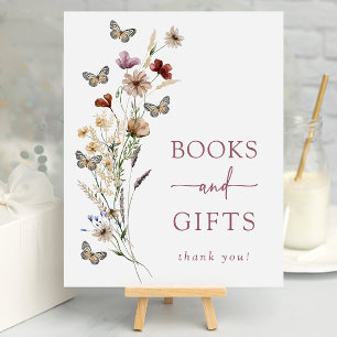 Pink Butterfly Gifts Baby Shower Poster