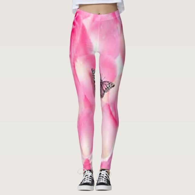 Pink Butterfly Leggings (Front)
