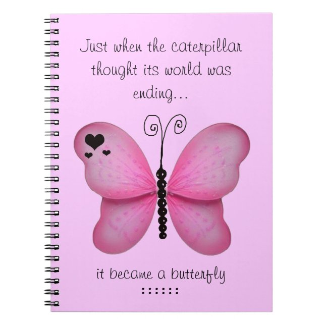 Pink Butterfly Notebook (Front)