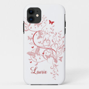 Pink Butterfly Personalized iPhone 5 Case