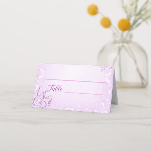 Pink butterfly place card