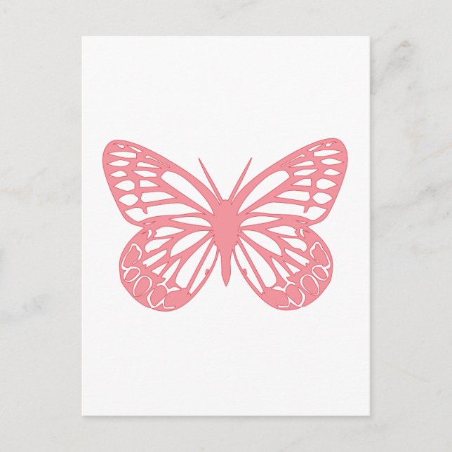 Pink Butterfly Postcard (Front)